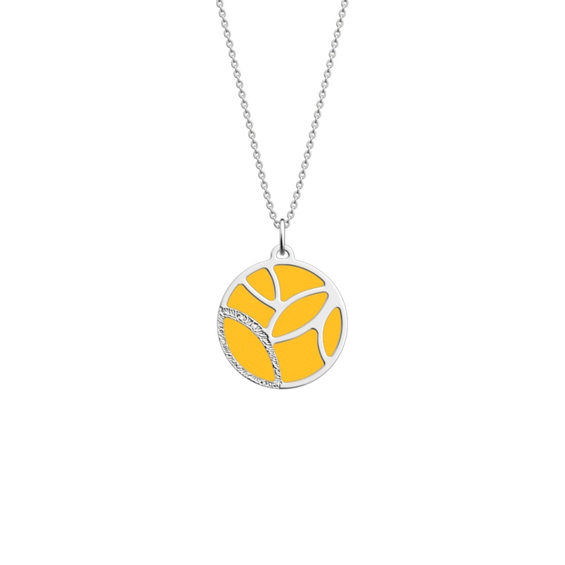 Jungle necklace, Sun / Navy reversible insert-lesgeorgettes