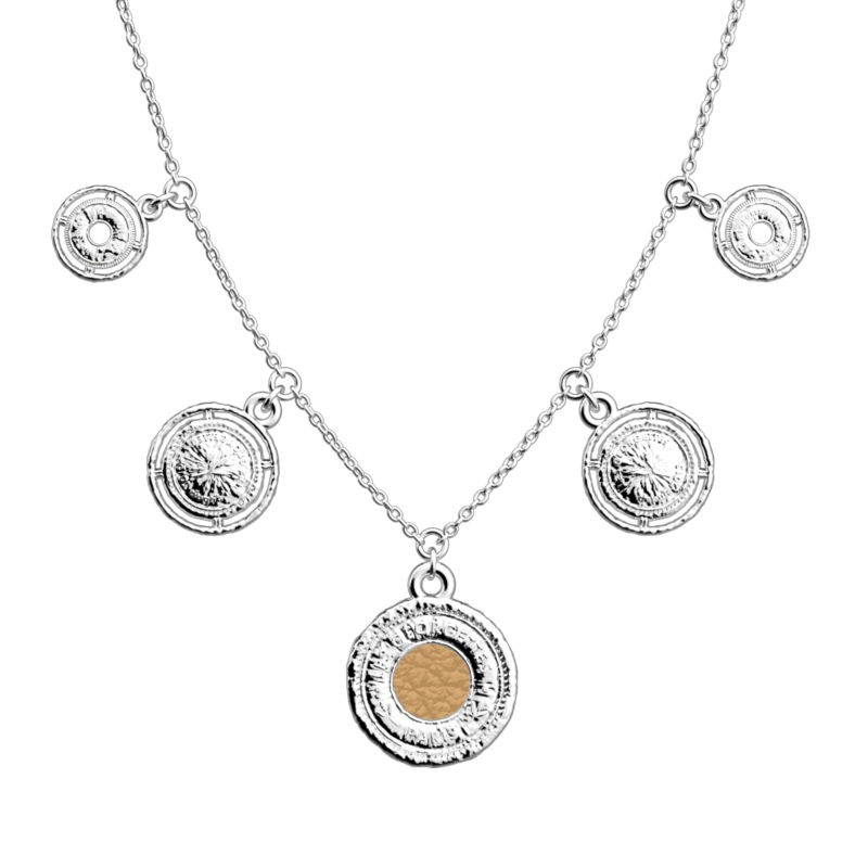 Ppite Pampille necklace, Caramel / Fine Sand reversible insert-lesgeorgettes