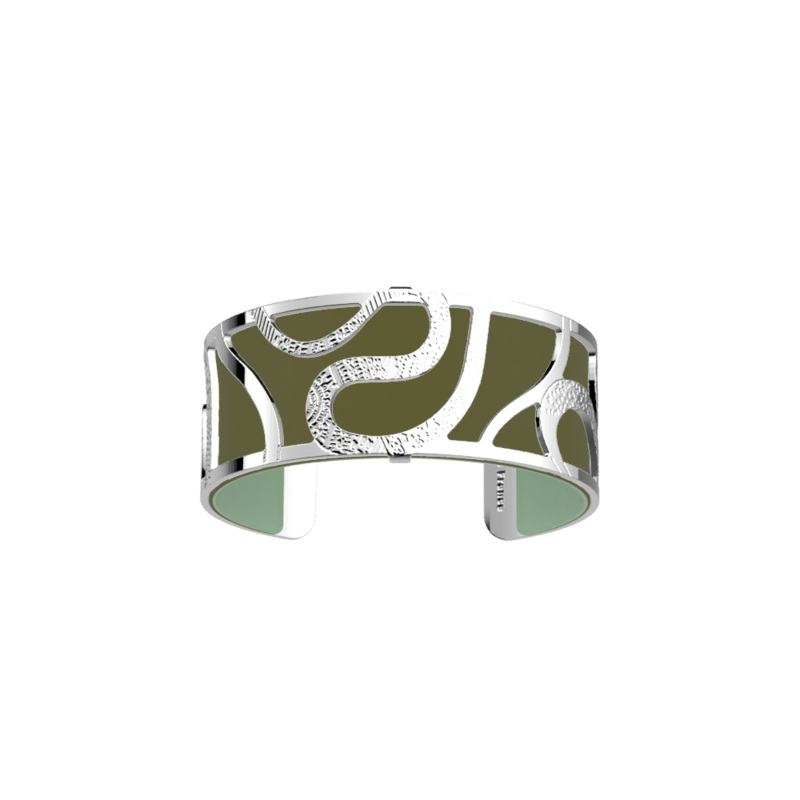 Reptile bracelet, Olive / Fresh Water reversible insert-lesgeorgettes