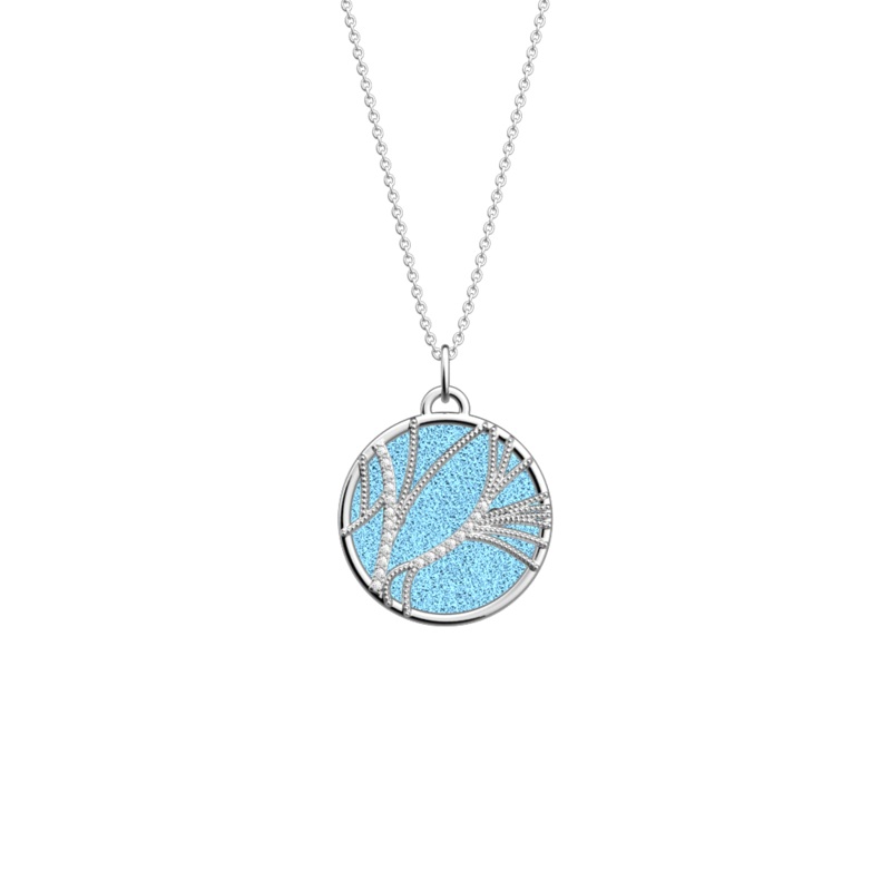 Rose des Sables Prcieuse necklace, Starry Sky / Navy Blue reversible insert-lesgeorgettes