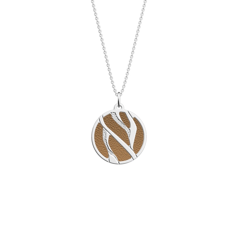 Tigre necklace, Bronze / Terracotta reversible insert-lesgeorgettes