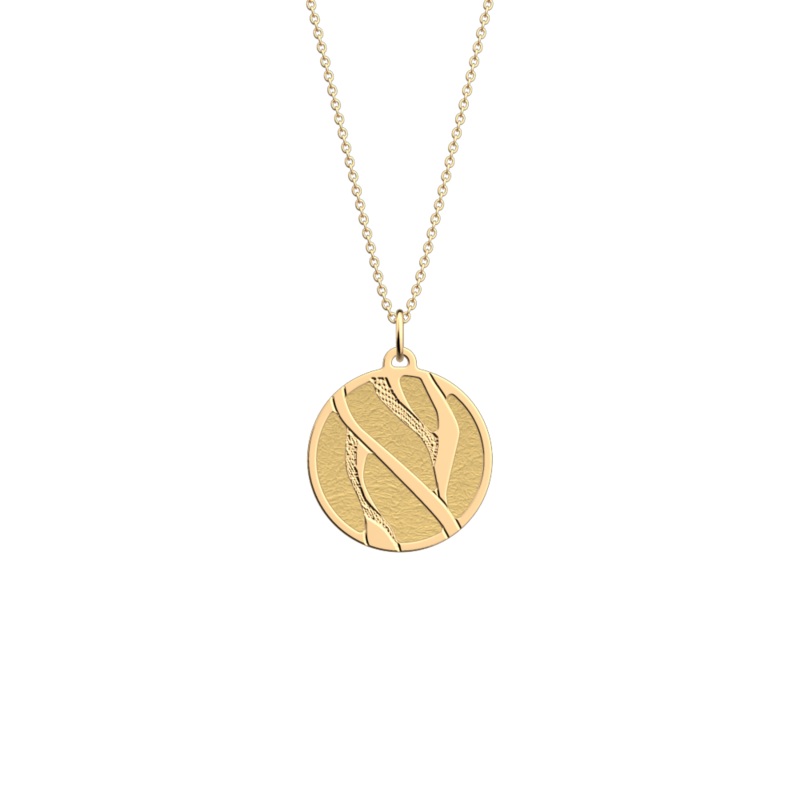 Tigre necklace, Gold / Sun reversible insert-lesgeorgettes