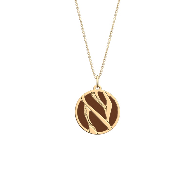 Tigre necklace, Terracotta / Bronze reversible insert-lesgeorgettes