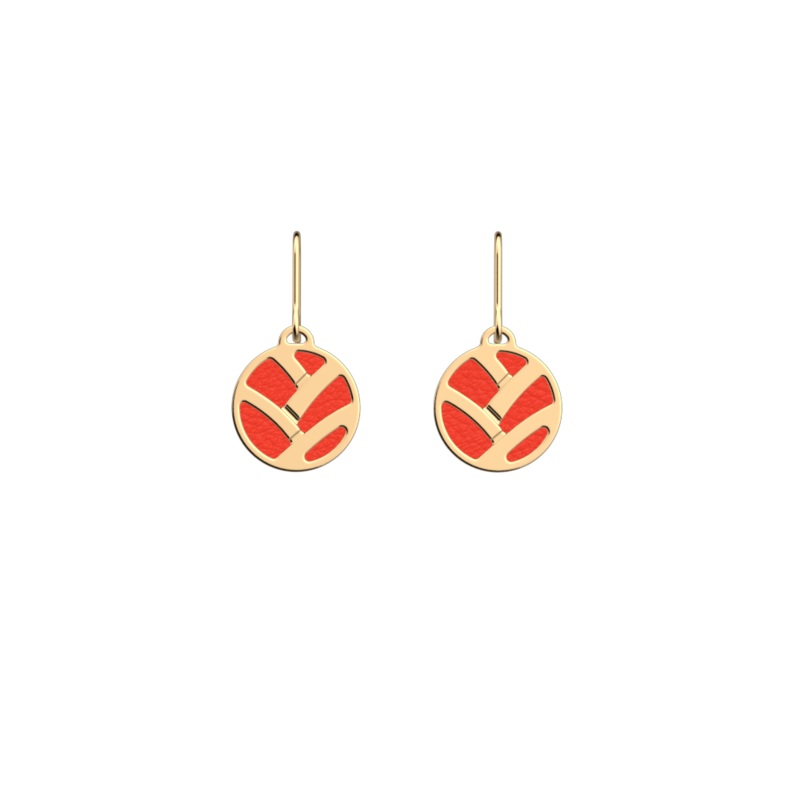 Tresse earrings, Glamour / Passion Red reversible inserts-lesgeorgettes