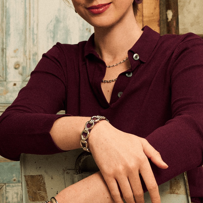 Malice bracelet, Plum / Blood Orange reversible insert-lesgeorgettes